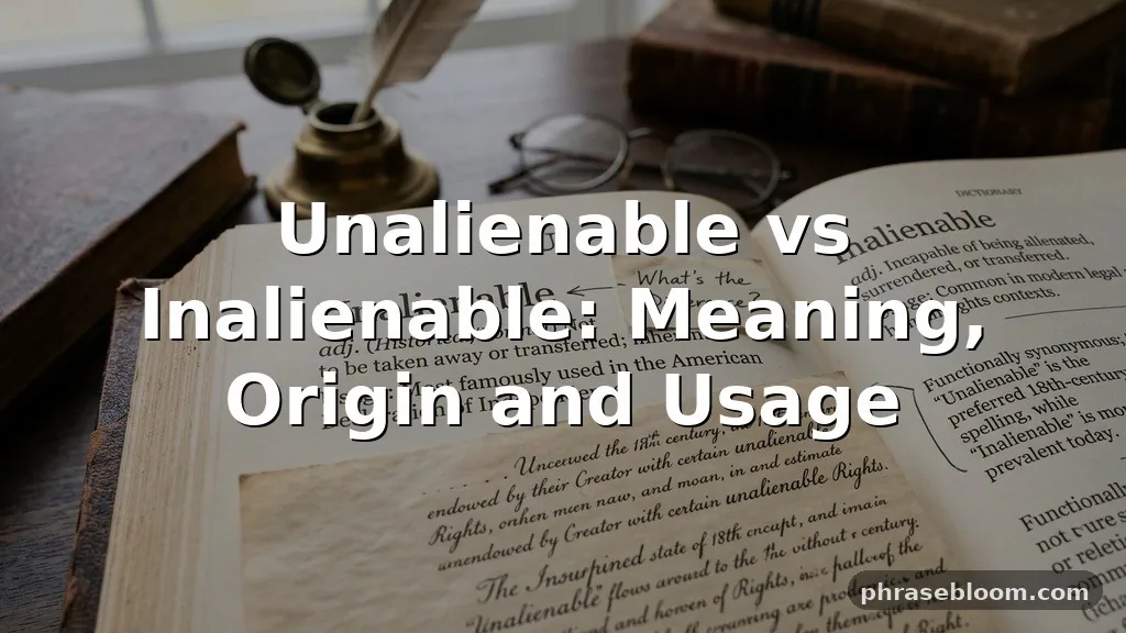 Unalienable vs Inalienable: What’s the Difference?
