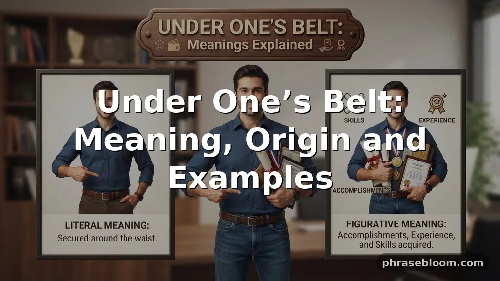 Under One’s Belt: Meaning and Examples