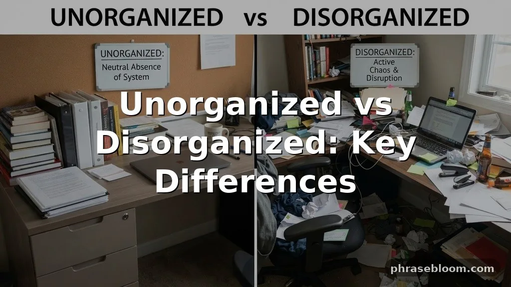 Unorganized vs Disorganized: Key Differences