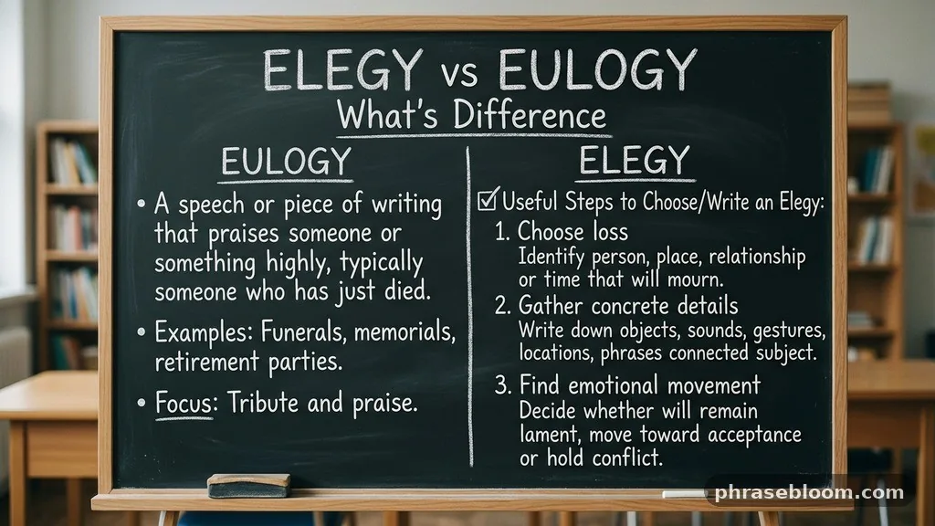 Useful Steps for an Elegy - Elegy vs Eulogy: What’s the Difference?