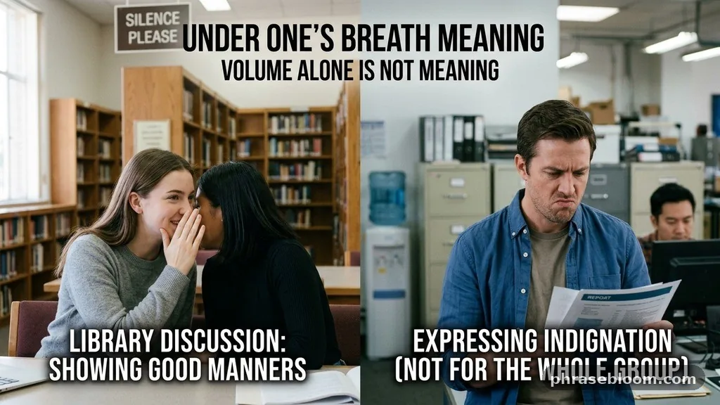 Volume is only part of the meaning - Under One’s Breath: Meaning and Examples