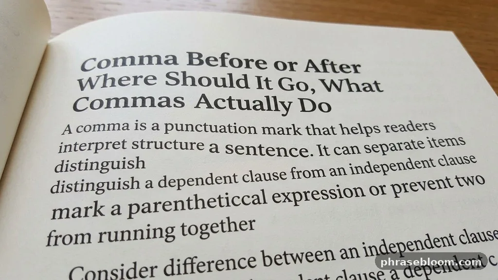 What Commas Actually Do - Comma Before or After: Where Should It Go?