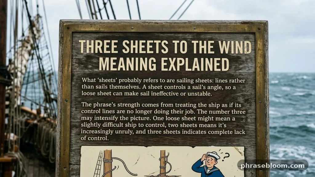 What “sheets” probably refers to - Three Sheets to the Wind: Meaning Explained