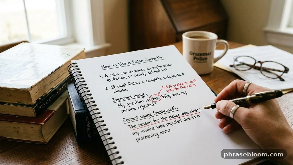 When a Colon Helps - How to Use “My Question Is” Correctly