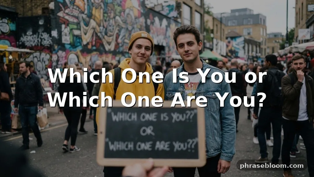 Which One Is You or Which One Are You?
