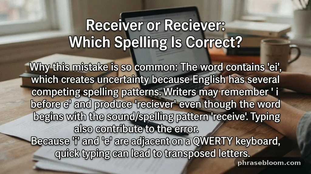Why the mistake is so common - Receiver or Reciever: Which Spelling Is Correct?