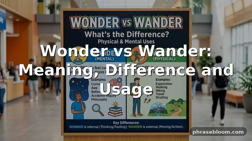 Wonder vs Wander: What’s the Difference?