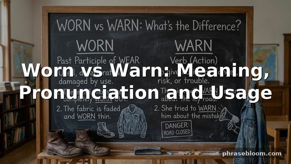 Worn vs Warn: What’s the Difference?