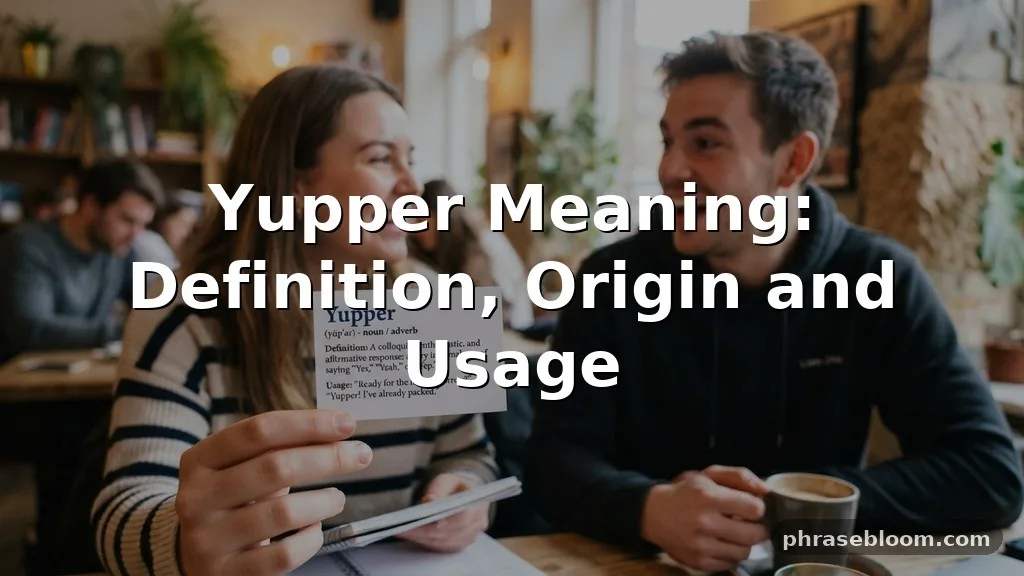 Yupper Meaning: Definition and Usage